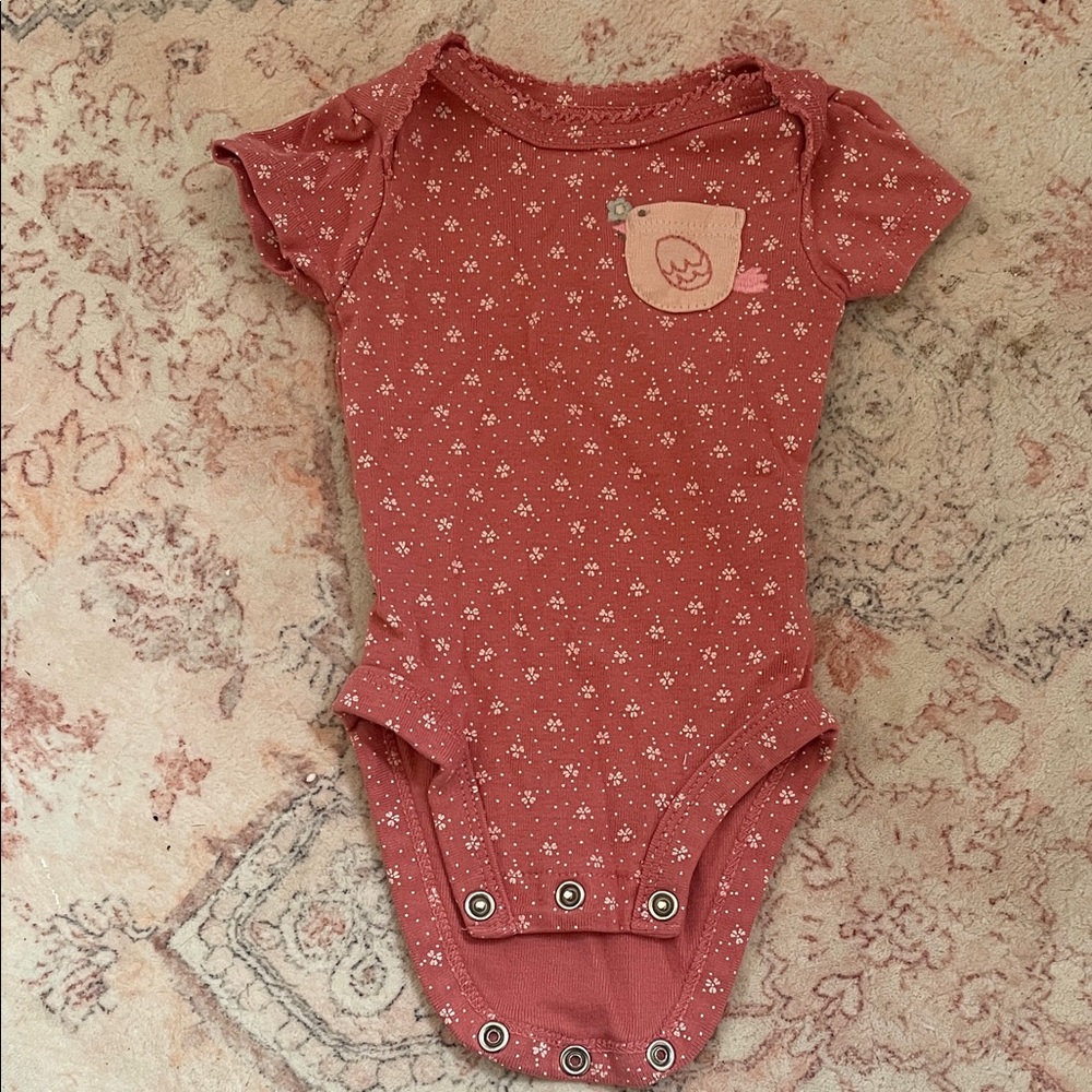 Carter's Pink Floral Bodysuit